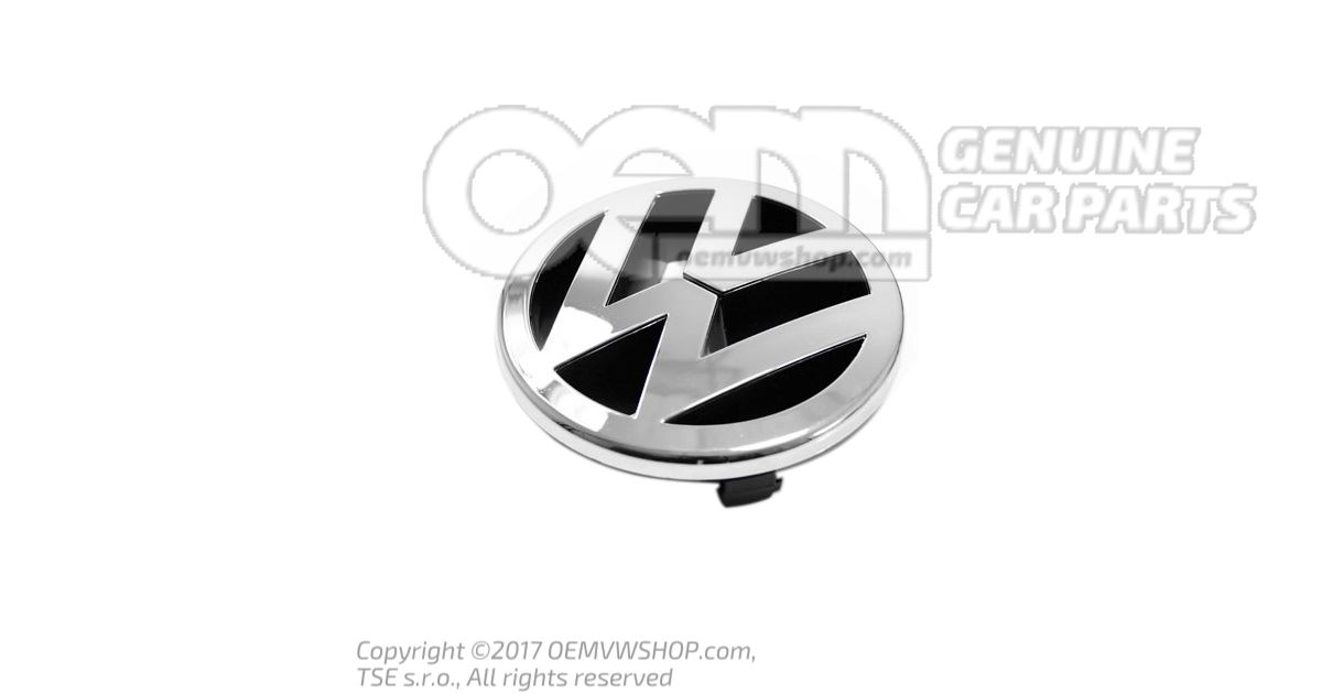 Nuevo original VW-emblema bordado logotipo delantero cromo brillo/antracita mqh 3d7853600