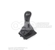 Gearstick knob with boot for gearstick lever (leatherette) satin black Skoda Octavia 5E 5E1711113 SHD