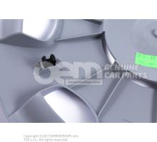 Disques d'enjoliveur de roue noir satine/brillant chrome 6Y0601147A MWS