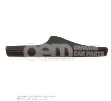 Hand brake lever handle satin black/brushed alum 1J0711461A YAE