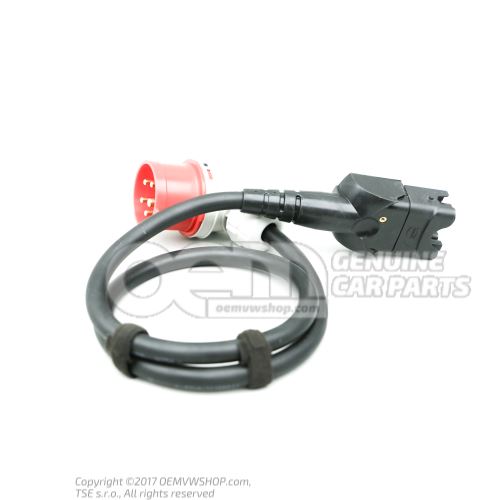 Charge cable for mains socket with angle connector 7PP971678AE