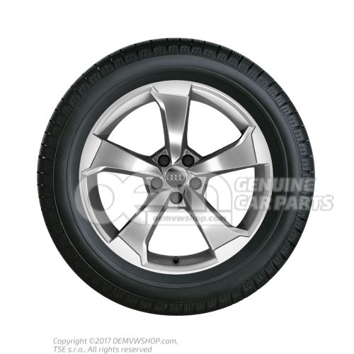 铝轮辋与 冬季轮胎 电镀银金属漆 8V0073649 LD8