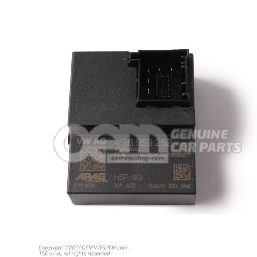 Control unit for electric spoiler adjustment 4G8959252