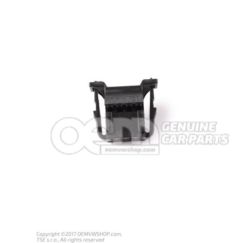 Flat contact housing with contact locking mechanism coupling element wiring harness for door trim panel 3B0972724