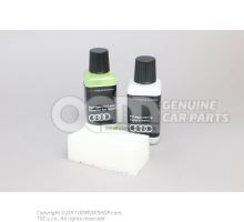 Cleaning agent set for leather trim, cleaning solution, polishing agent for leather, cleaning cloth, sponge 4L1096372