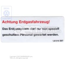 Rotulo explicativo Volkswagen Golf 1J 1J0010307