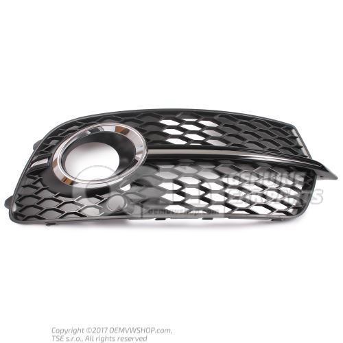 Grille de guidage d'air noir satin/chrome 8R0807682N BJI