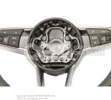 Multifunkčný športový volant (kožený dierovaný) multifunkčný športový volant (koža) soul (čierna)/kamenná sivá