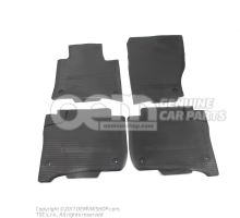 1 set foot mats (rubber) black