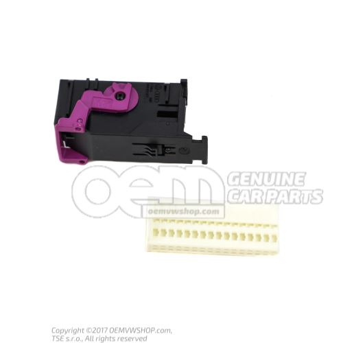 Flat contact housing with cap cable 8K0972977