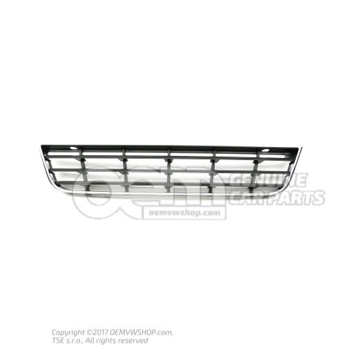 Vent grille with chrome trim strip satin black 3C0853671C 9B9