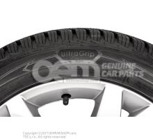 Complete winter wheel 16"" aluminium rim suitable for snow chains Diamond silver 6VA073656  8Z8