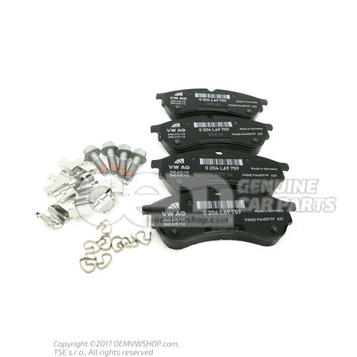 1 set of brake pads for disk brake 2N0698151
