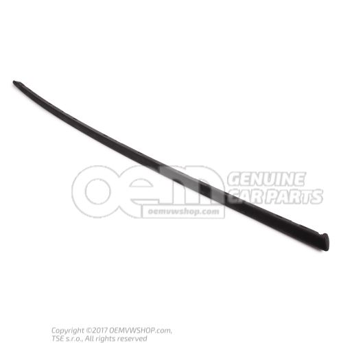 Water deflector strip satin black