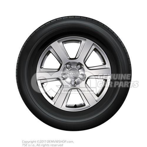 Aluminium rim with winter tyre diamond silver