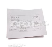 Adhesivo p. gases Audi TT/TTS Coupe/Roadster 8S 8V0010504F