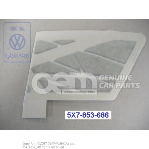 Trim foil for mudwing Volkswagen Saveiro 37 5X7853686