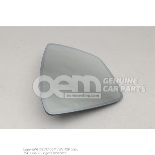 Mirror glass (convex) with carrier plate for heated and electric adjustable exterior mirrors 565857522B