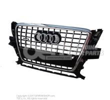 Radiator grille, complete black-glossy 8R0853651C T94