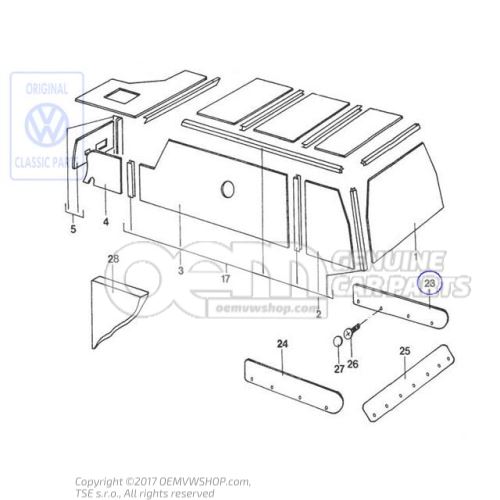 挡板 Volkswagen Campmobil LT 7E 281070004D