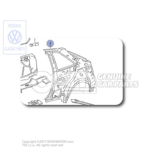 Side panel, inner Volkswagen Corrado 53 535809403E