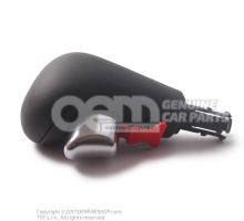 Gearstick grip (leather) selector lever handle (leatherette) soul (black) 4F1713141N TAH