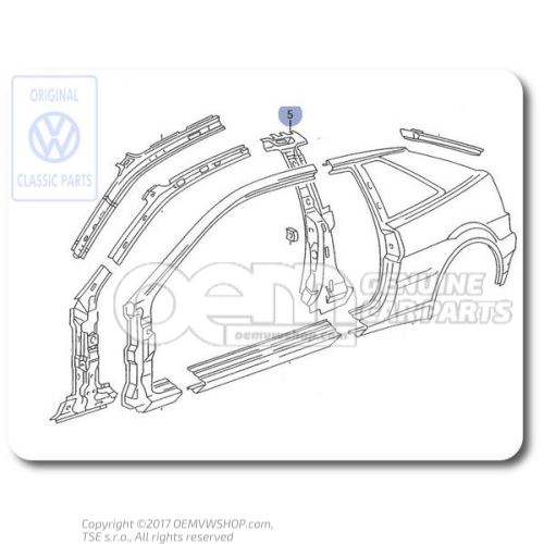 B柱加强件 Volkswagen Corrado 53 535809611A