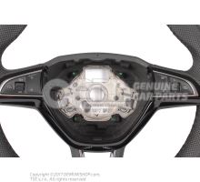 Mult.steering wheel (leather) multifunct. sports strng wheel (leather) black/black