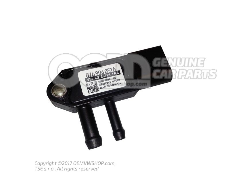 DPF Diesel Particulate Filter Differential Pressure Sensor 076906051A VW Audi
