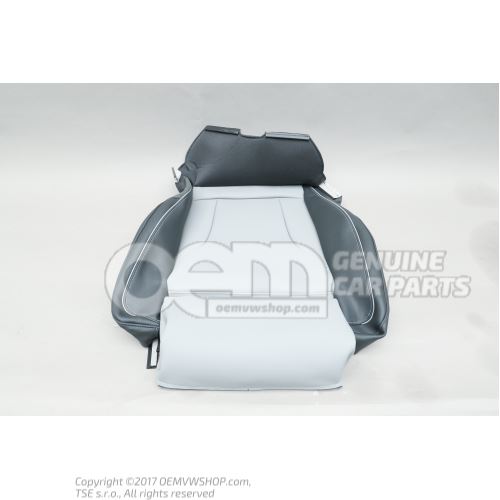 Seat cover (leather) seat covering (fabric) soul (black)/cloud grey 8R0881405BAFIA