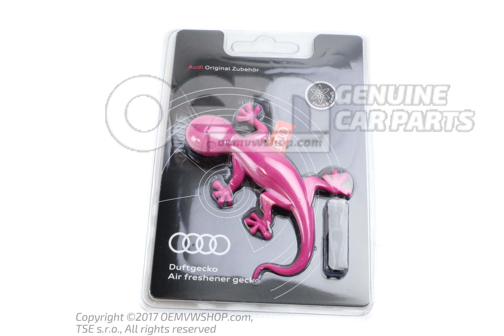 Brand New Genuine Audi Gecko Air Freshener - Pink - 000087009AC