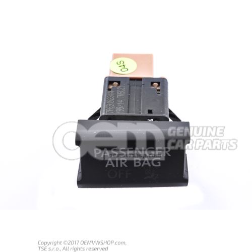 Control lamp for deact- ivation of front passenger airbag Volkswagen Touareg 7P 7P6919234A