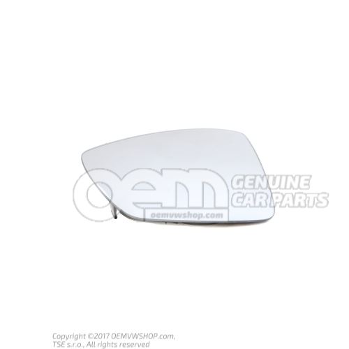 Mirror glass (convex) heated with carrier plate - right hand drive 6R0857521H