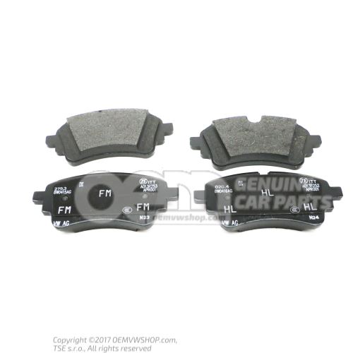 1 set of brake pads for disk brake 8W0698451AP