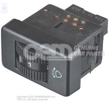 Switch for headlight range control satin black Volkswagen Corrado 53 535941333 01C