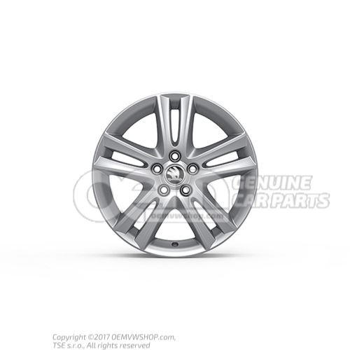 Aluminium rim chrome coloured metallic