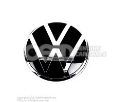 VW-Emblem schwarz/chromglanz
