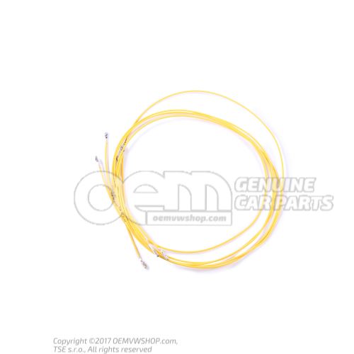 1 set single wires each with 2 gold-plated contacts, in bag of 5, 'order qty. 5', flat connector/sleeve with retaining lug 000979009EA