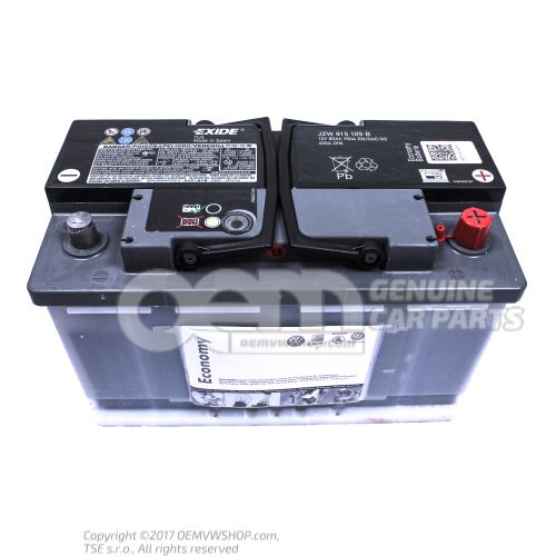 Battery with state of charge display, full and charged         'ECO' JZW915105B