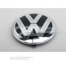 VW emblem black/bright chrome 3C0853601A JZA