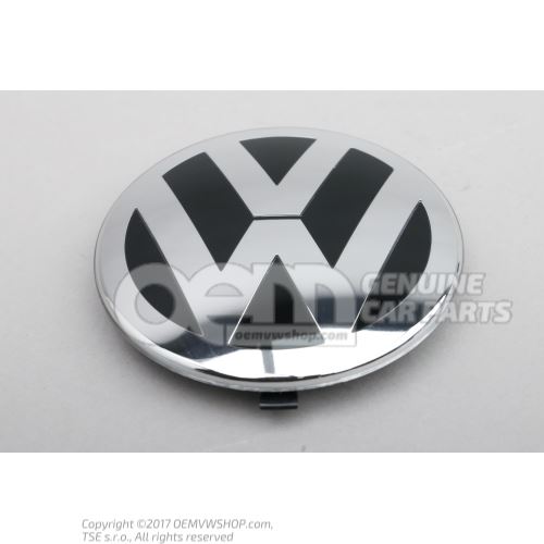 VW emblem black/bright chrome 3C0853601A JZA