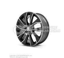 Aluminium rim black metallic