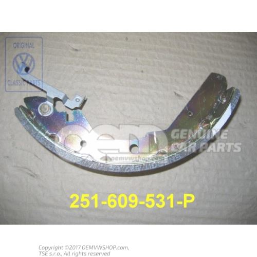 Brake shoe with lining and adjusting lever 251609531P