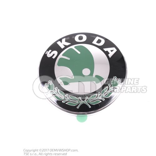 Logo SKODA noir satine/melange 3U0853621B MEL