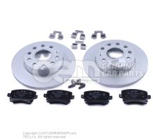 1 set brake discs with      'ECO' brake pads JZW698601AB