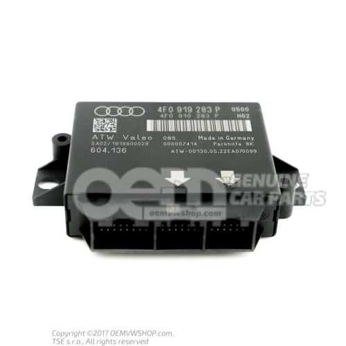 Control unit with software for parking aid 4F0910283P