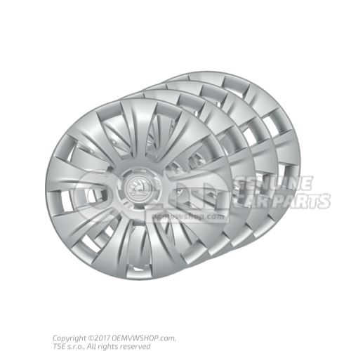 1 set of wheel trims rings Brilliant silver - metallic 57A071456  Z31