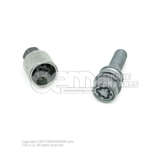 Wheel bolt, anti-theft, code keys 4L0698139B 826