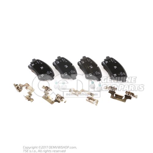 1 set of brake pads for disk brake 8W0698451AH