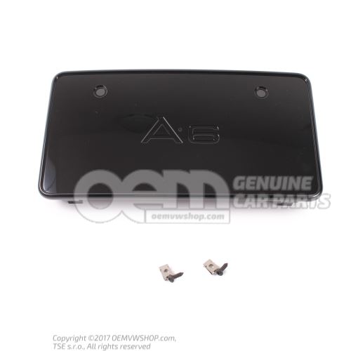 Recubrim. p. placa matricula negro-brillante Audi A6/S6/Avant/Quattro 4F 4F0807285CCT94